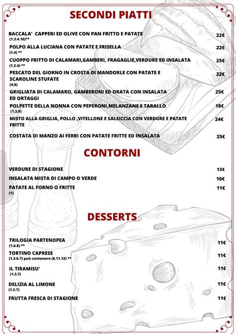 Men Completo E Carta Osteria Nonna Cherubina A Pompei Thefork