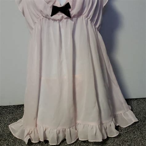Flora S Follies Intimates Sleepwear New Sheer Sexy Babydoll Lingerie Set Large Poshmark