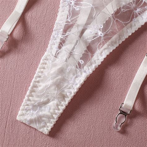 White Wedding Dress Underwear Transparent Bra Ruffle Sexy Lingerie Full Nude Women Uncensored