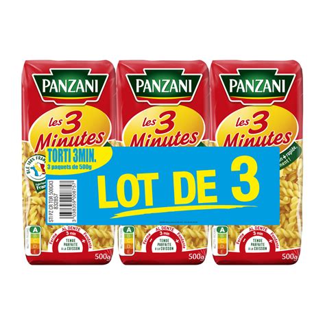 PANZANI Torti Cuisson Rapide 3min 3x500g Pas Cher Auchan Fr