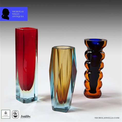 Collection Of Czechoslovakian Glass Vases For Sale At Stdibs