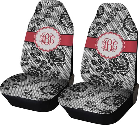 Black Lace Car Seat Covers Set Of Two Personalized Youcustomizeit