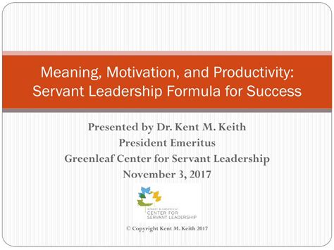 (PDF) Meaning, Motivation, and Productivity: Servant Leadership ...