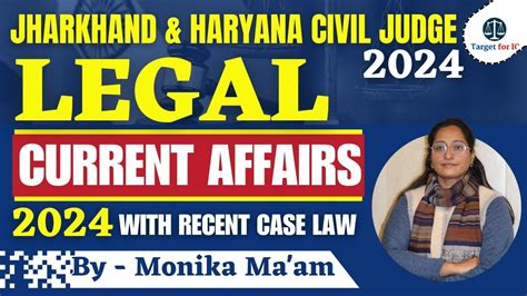 Legal Current Affairs 2024 Latest Case Law 2024 Jharkhand Civil