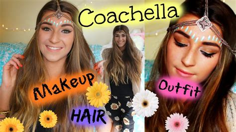 Coachella Music Festival Makeup Tutorial Hair Outfit Youtube