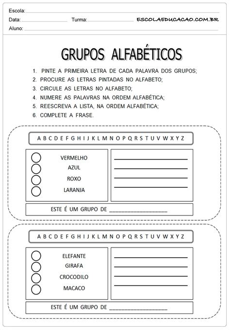 Grupos Alfab Ticos Interactive Activities Interactive Activities