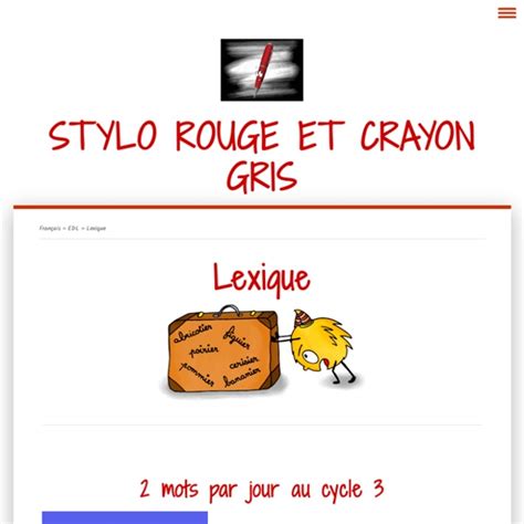 Lexique Stylo Rouge Et Crayon Gris Pearltrees