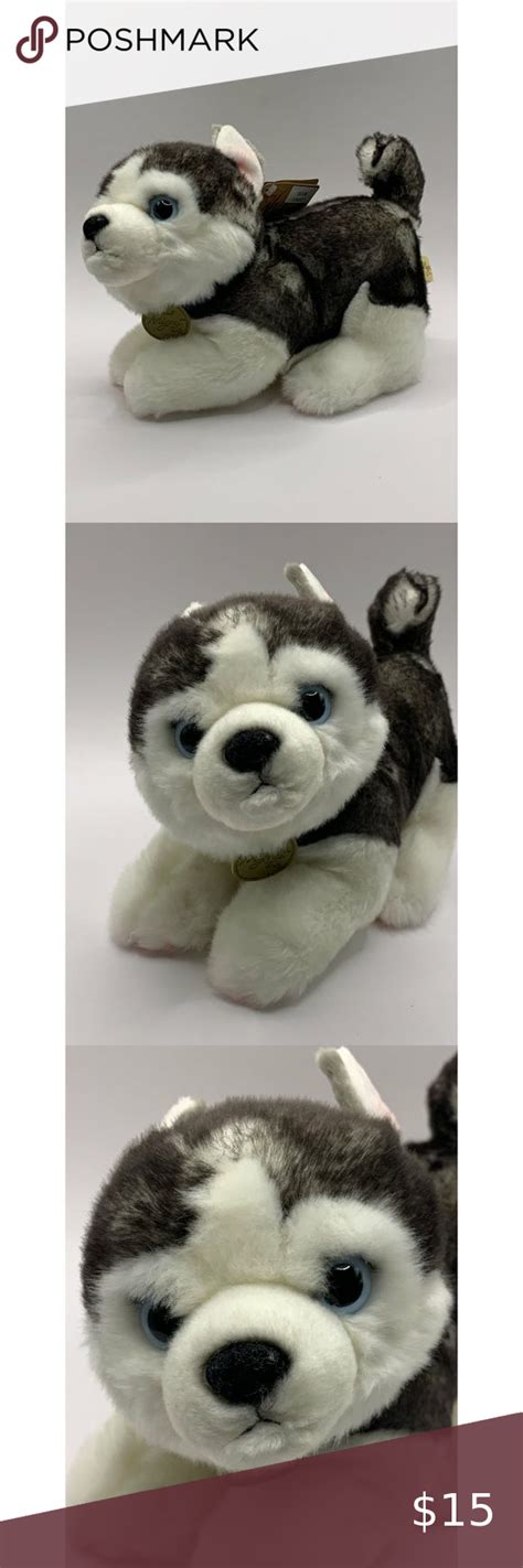 Aurora Miyoni Tots Siberian Husky Plush Blue Eyed Dog Puppy 9 Handmade