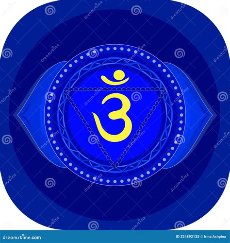 The Sixth Chakra Is Ajna Third Eye Chakra With Hindu Sanskrit Blue Is