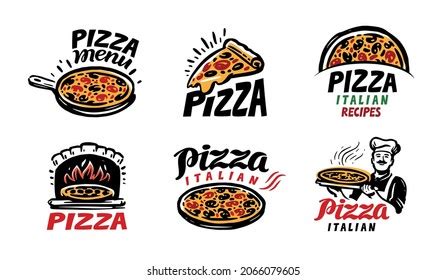 Logo De Pizza Etiqueta Elemento Pizzer A Vector De Stock Libre De