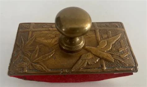 ANCIEN TAMPON BUVARD En Bronze Art Nouveau Old Art Nouveau Bronze