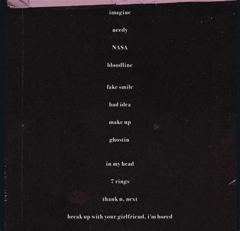 Ariana Grande's next album thank u, next tracklist | Wonderlist