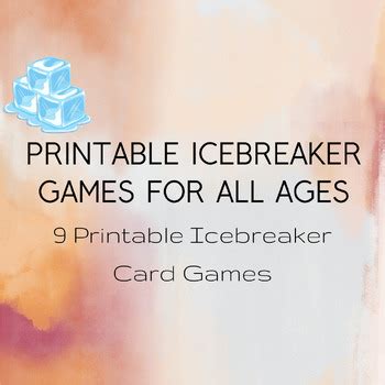 Printable Icebreaker Card Games - Set of 9 by Speech Unleashed | TPT