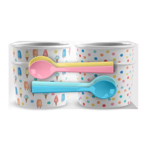 TarHong Ice Cream Bowls With Spoons 4 Ct Kroger