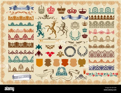 Set of page decoration Stock Photo - Alamy