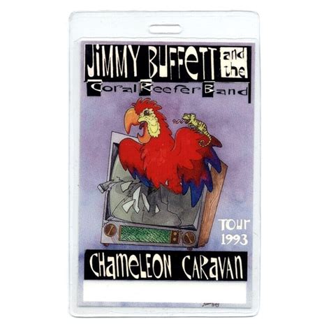 Jimmy Buffett 1993 Chameleon Caravan Concert Tour Laminated Backstage