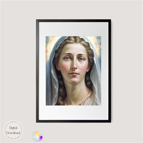 Spiritual Mother Mary Poster Print Mother Mary Religious Etsy