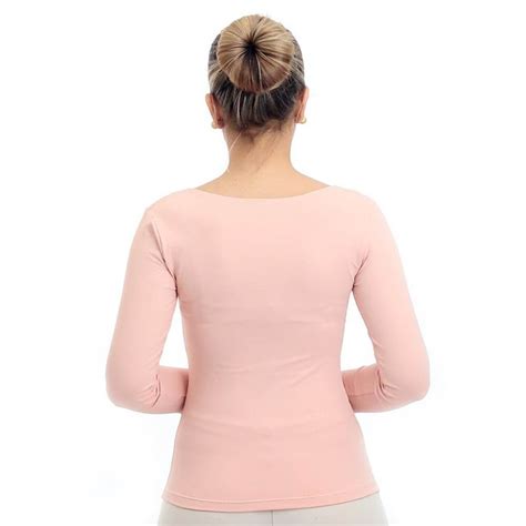 Blusa Feminina Manga Longa Nude Decote Redondo