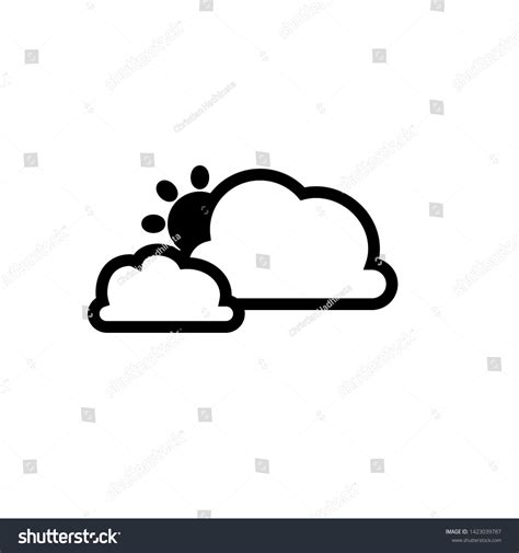 Cloud Icon Cloud Symbol Black White Stock Vector (Royalty Free ...