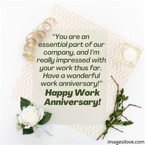 Happy Work Anniversary Images With Quotes Messages Wishes Work