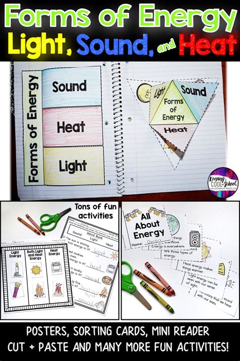 Heat Light And Sound Energy Activities