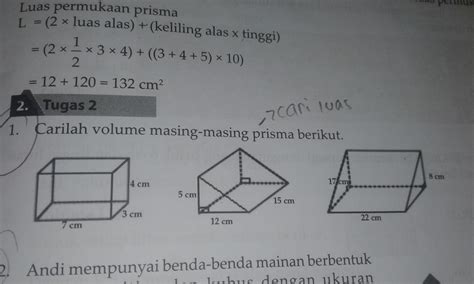 Tolong Bantu Cari Luas Dan Volume Nya Yah Brainly Co Id