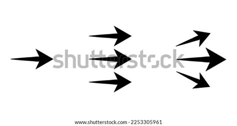 Arrow Icons Spread Out Set Vector Stock Vector Royalty Free