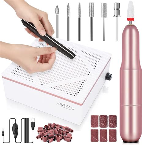 Amazon Saviland Electric Nail Drill 60W Nail Dust Collector Set