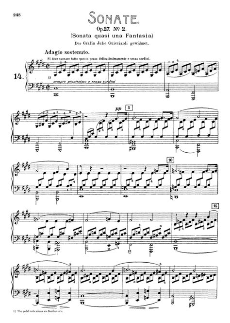 Op No Moonlight Sonata Free Sheet Music By Beethoven Pianoshelf