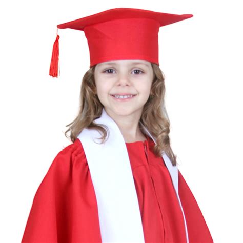 Kit Capelo Formatura Infantil Vermelho 10 Unidades em Promoção na