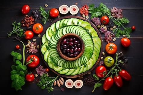 Premium Photo Artistic Appetizers Food Drawing