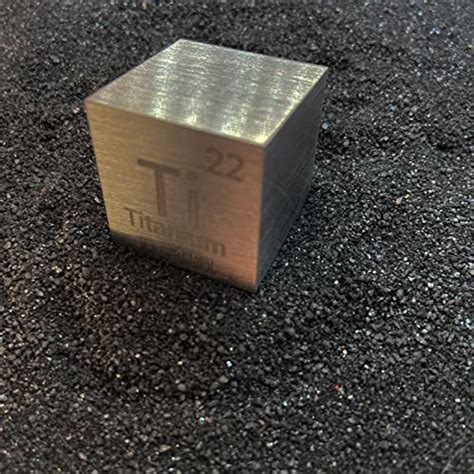 Titanium Cube Metal Element Cubes Laser Engraved Density Cube Set