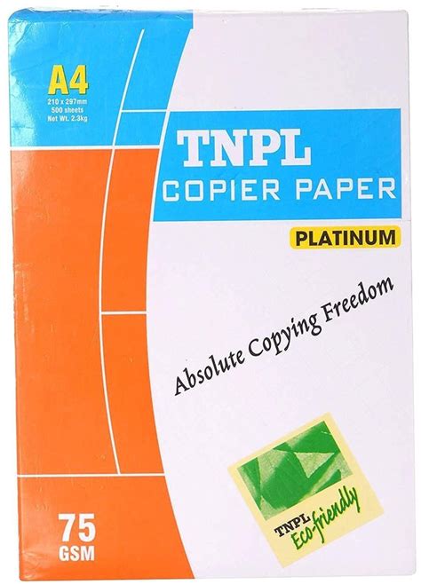 Plain Gsm Tnpl Copier Platinum A Paper Thickness Mm At Rs