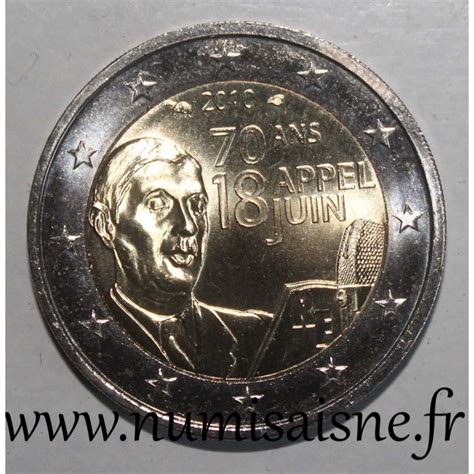 FRANCE KM 1676 2 EURO 2010 70 ANS DE L APPEL DU 18 JUIN GÉNÉRAL