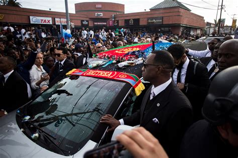 At Nipsey Hussle Funeral, Music and Tears as Rapper Is ‘Sent Off Like a ...