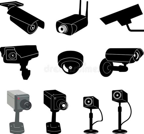 Security camera 1 ( vector). Security camera, surveillance camera ...