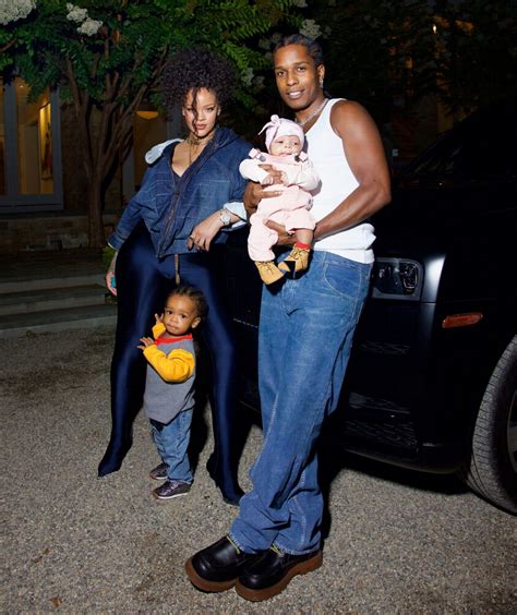 Rihanna and A$AP Rocky pose for the first time with their two kids RZA ...