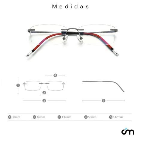 Armação de Óculos Sem Aro Magnos SP63 Óculos sem aro Armações de
