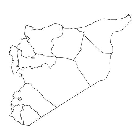 Premium Vector Syria Map With Administrative Divisions Vector