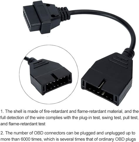 Tsv Gm 12 Pin To Obd 16 Pin Adapter Gm 12 Pin Obd1 To Obd2 Obd Ii Obd2 3 4 6 Broches Adapte