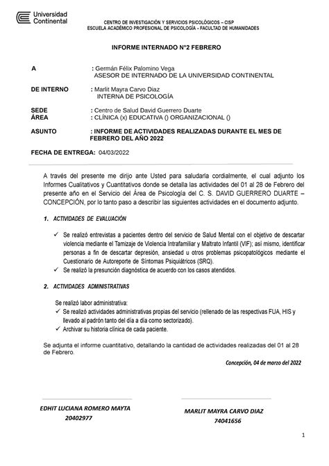 Informe Cualitativo Y Cuantitativo Febrero CENTRO DE INVESTIGACIÓN Y