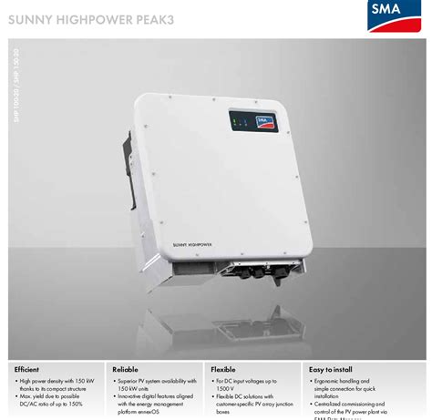 Inverter Hòa Lưới Sma 3pha Sunny Highpower Peak3 Shp 100 20 100kw