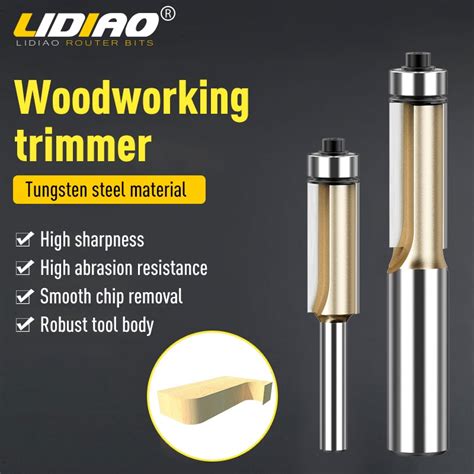 LIDIAO Milling Cutter For Wood High Quality 6 35mm 12 7mm Shank Flush