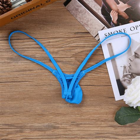 Men S Sheer Mesh Low Rise Bikini Thong G String Briefs Tanga Underwear Swimwear Ebay