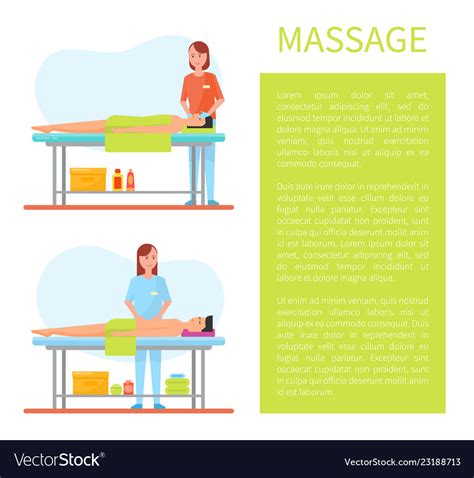 Facial And Abdominal Belly Massage Poster Vector Image