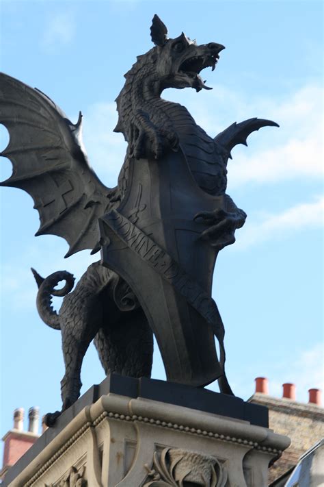 Dragon Statue At Temple Bar Marking The Boundary Between The City Of