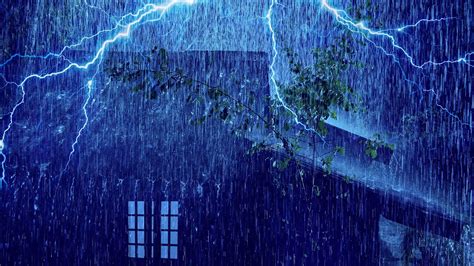 Fall Asleep Fast Sleep Soundly With Strong Rainstorm On Tin Roof