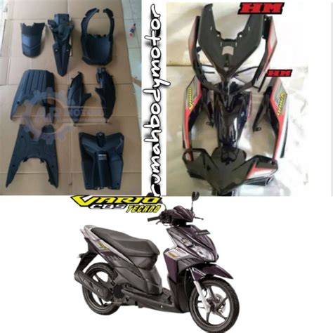 Jual Honda Vario 110 Tecno Cbs Karbu Cover Full Body Kasar Halus Hitam