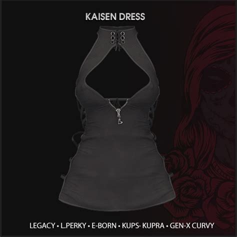 Second Life Marketplace Rokins Kaisen Dress Black