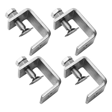 4X Stainless Steel C Clamps Tiger Clamp For Mounting U Clamps Small